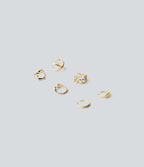 6 Pcs Rings Set — Gold — view 1