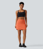 Airy HIgh Waisted 2-in-1 InstantCool Mini Golf Skirt with Pockets — Dusty Orange — view 8