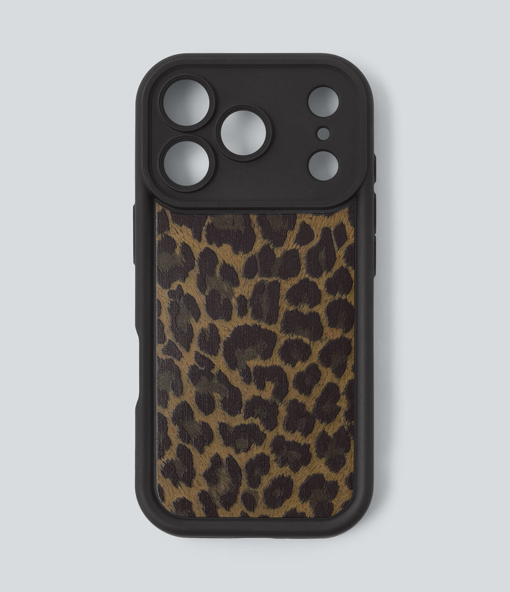 Leopard Print iPhone Case — Black Coffee Leopard Print — view 1