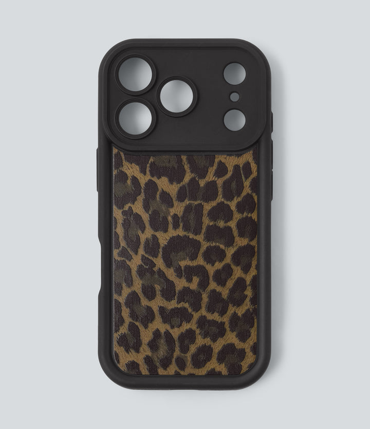 Leopard Print iPhone Case — Black Coffee Leopard Print — view 1