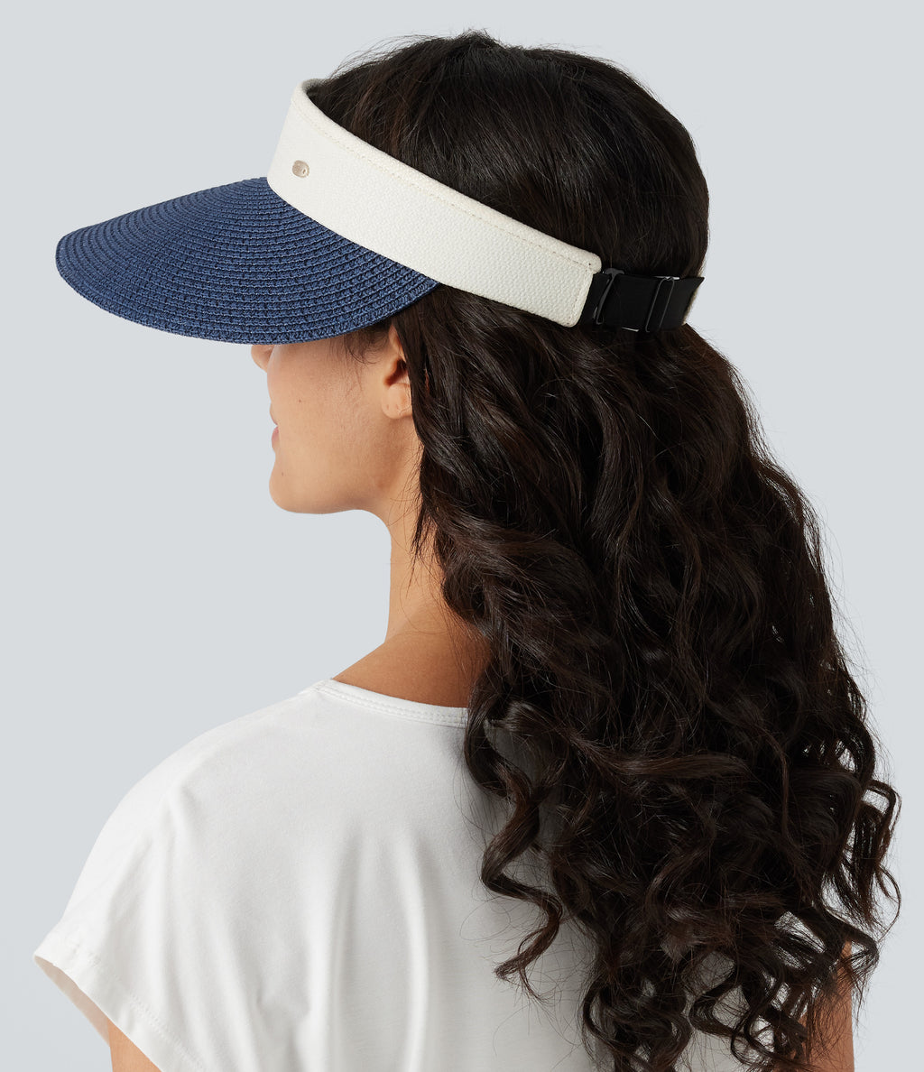 Foldable Packable Visor Hat — Navy — additional view