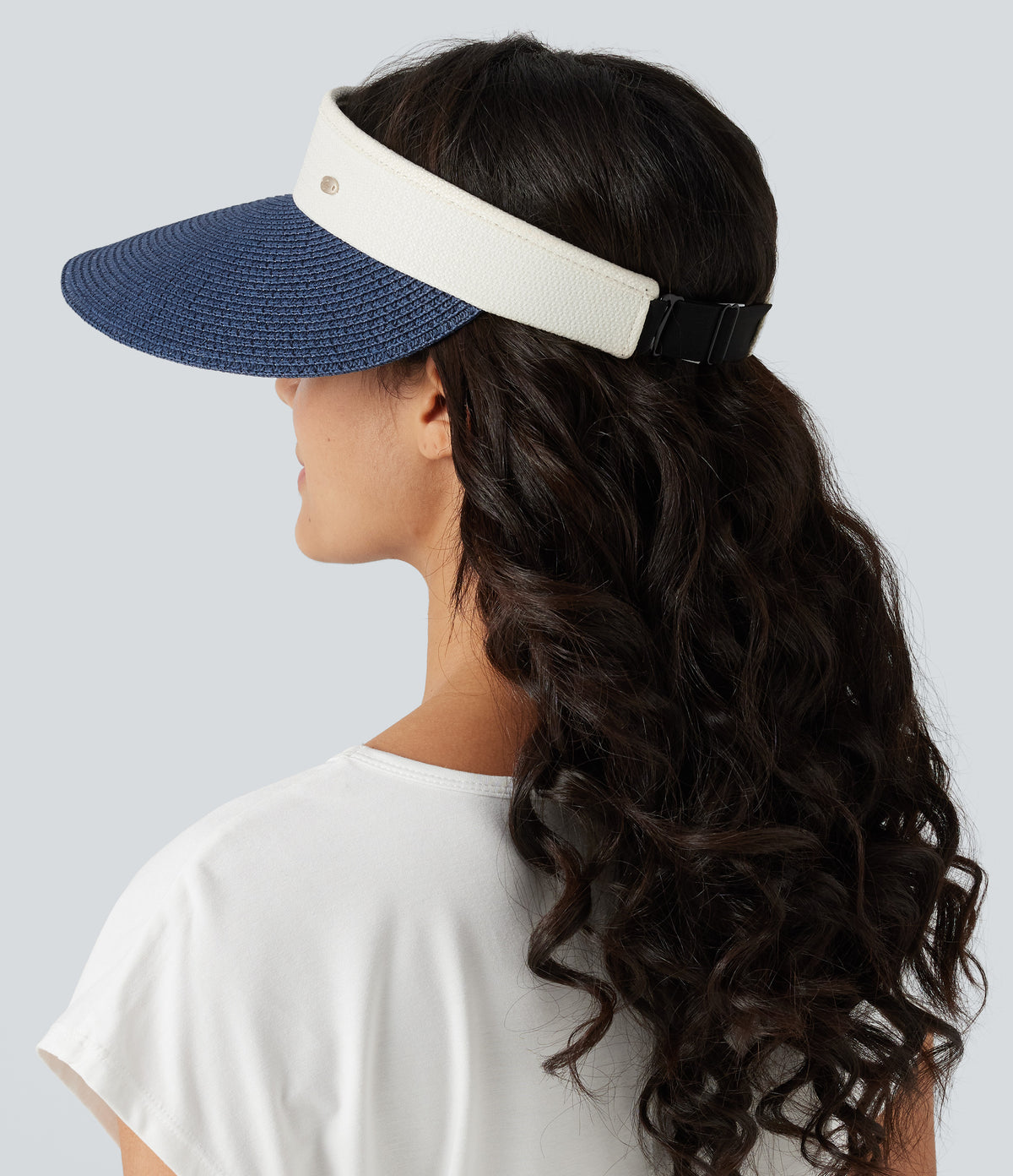 Foldable Packable Visor Hat — Navy — additional view
