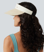 Foldable Packable Visor Hat — Light Beige — view 3