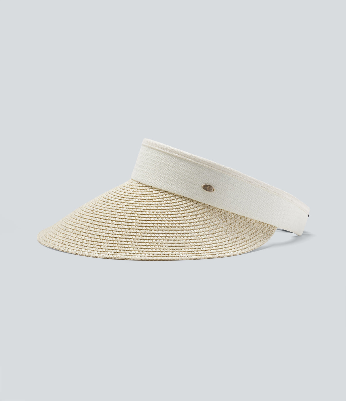 Foldable Packable Visor Hat — Light Beige — view 1