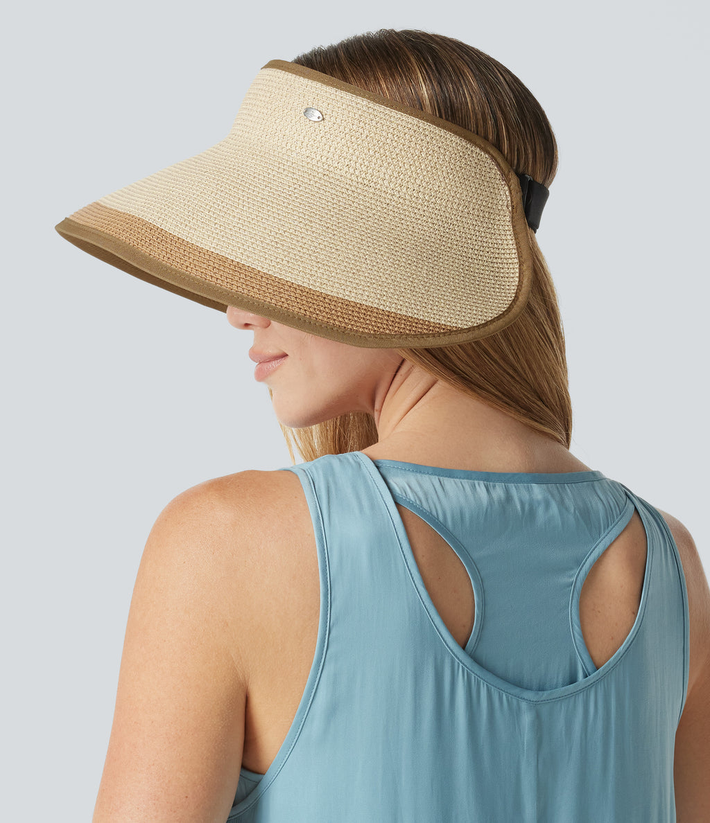 Foldable Packable Visor Hat — Light Beige — additional view