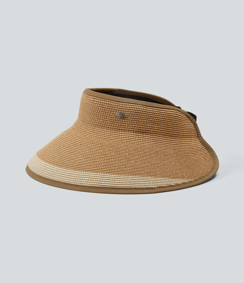 Foldable Packable Visor Hat — Khaki — view 1