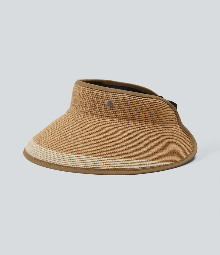 Foldable Packable Visor Hat — Khaki — view 1