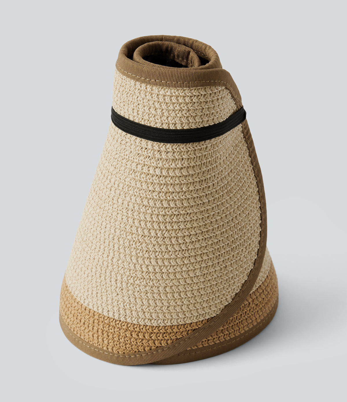 Foldable Packable Visor Hat — Light Beige — additional view