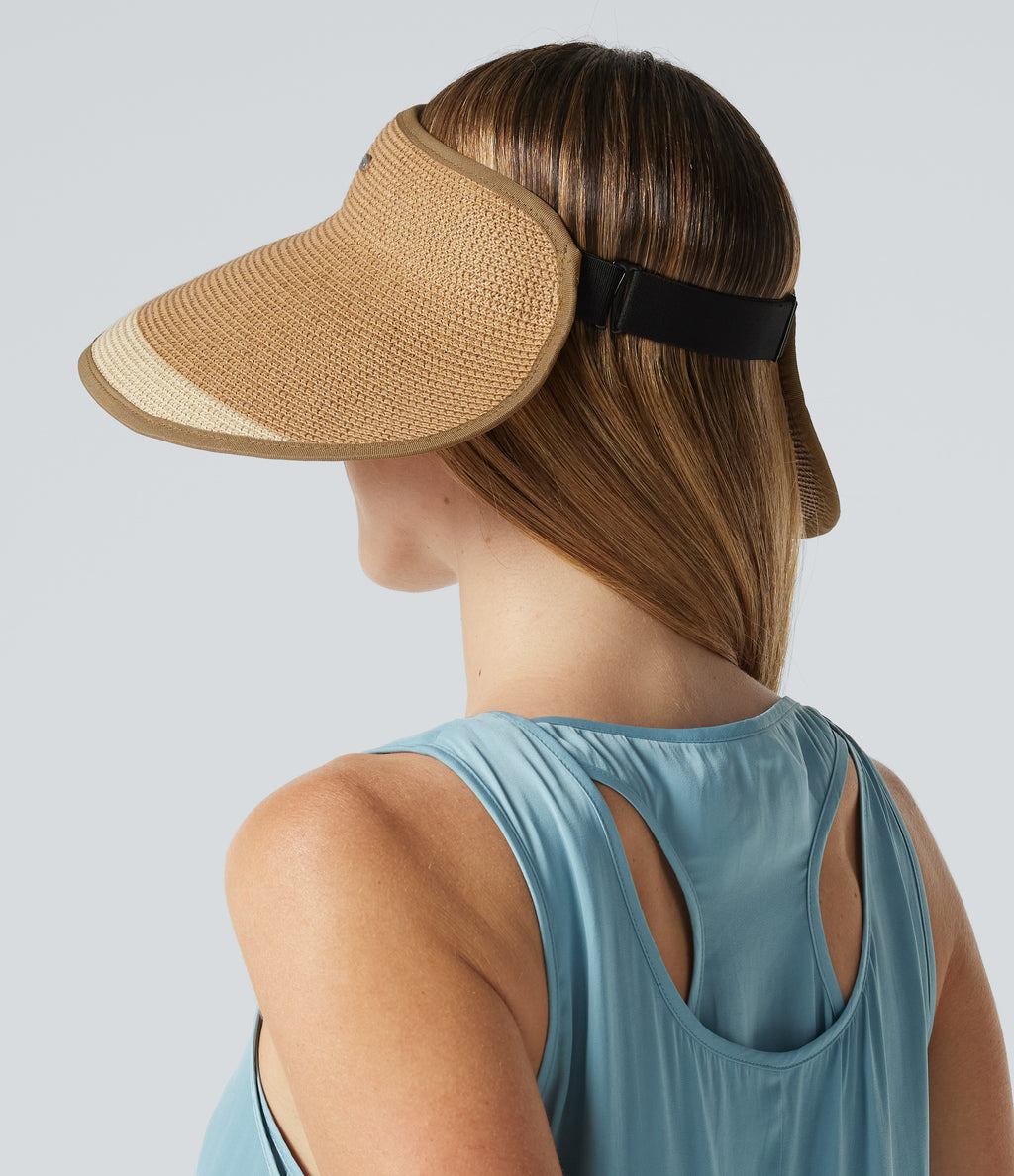 Foldable Packable Visor Hat — Khaki — view 3