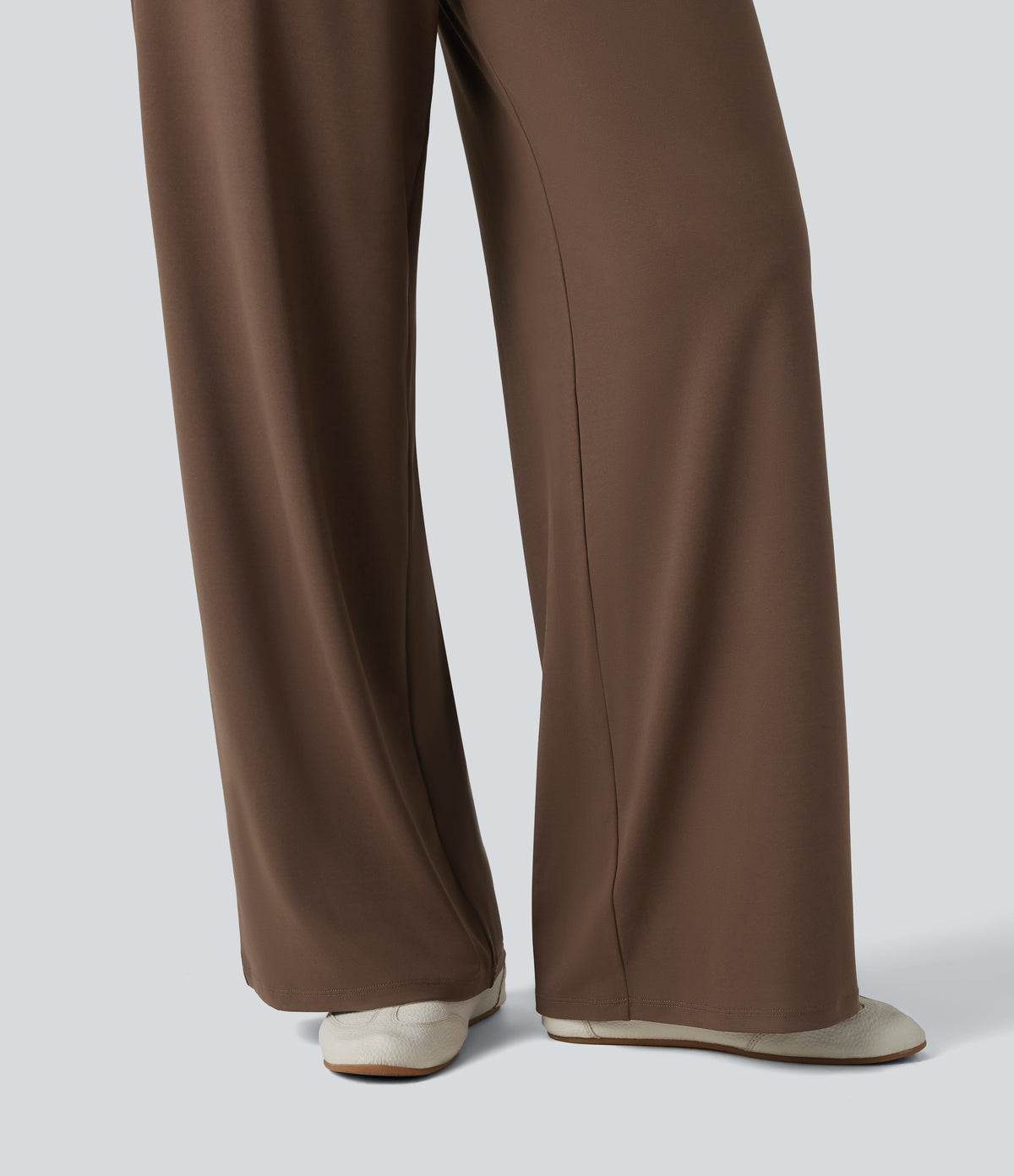 Boat Neck Sleeveless Ruched Wide Leg Casual Dungarees with Pockets-Edition — Chestnut — view 8