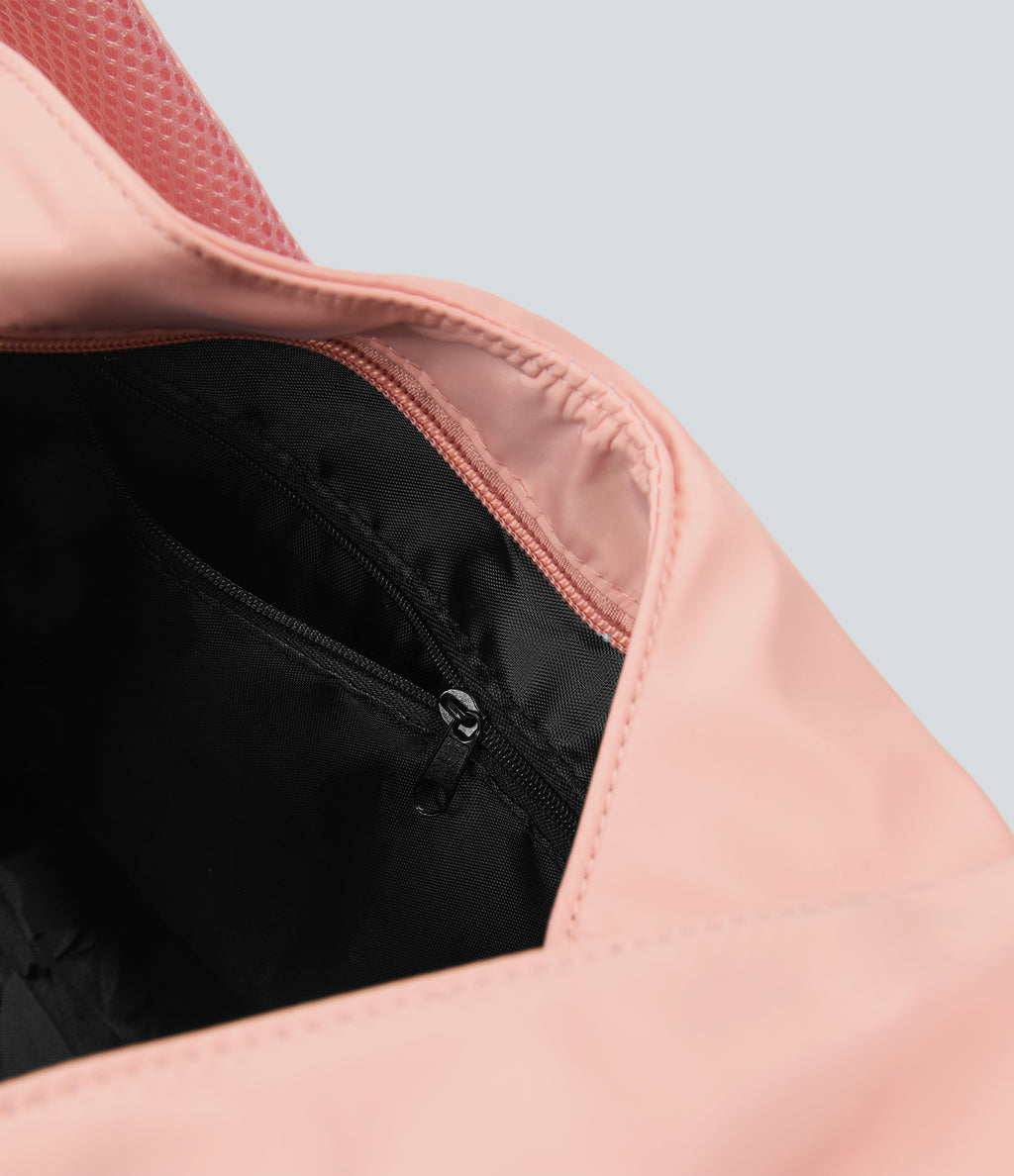 Multifunctional Single Shoulder Yoga Duffle Bag — Pearl Blush — view 3