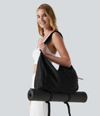 Multifunctional Single Shoulder Yoga Duffle Bag — Black — additional view
