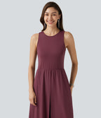 Sleeveless Quick Dry Jumpsuit with Pockets-Edition — Amaranth — view 5