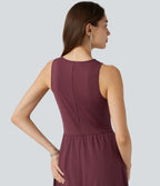 Sleeveless Quick Dry Jumpsuit with Pockets-Edition — Amaranth — view 4