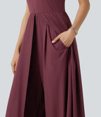Sleeveless Quick Dry Jumpsuit with Pockets-Edition — Amaranth — view 8
