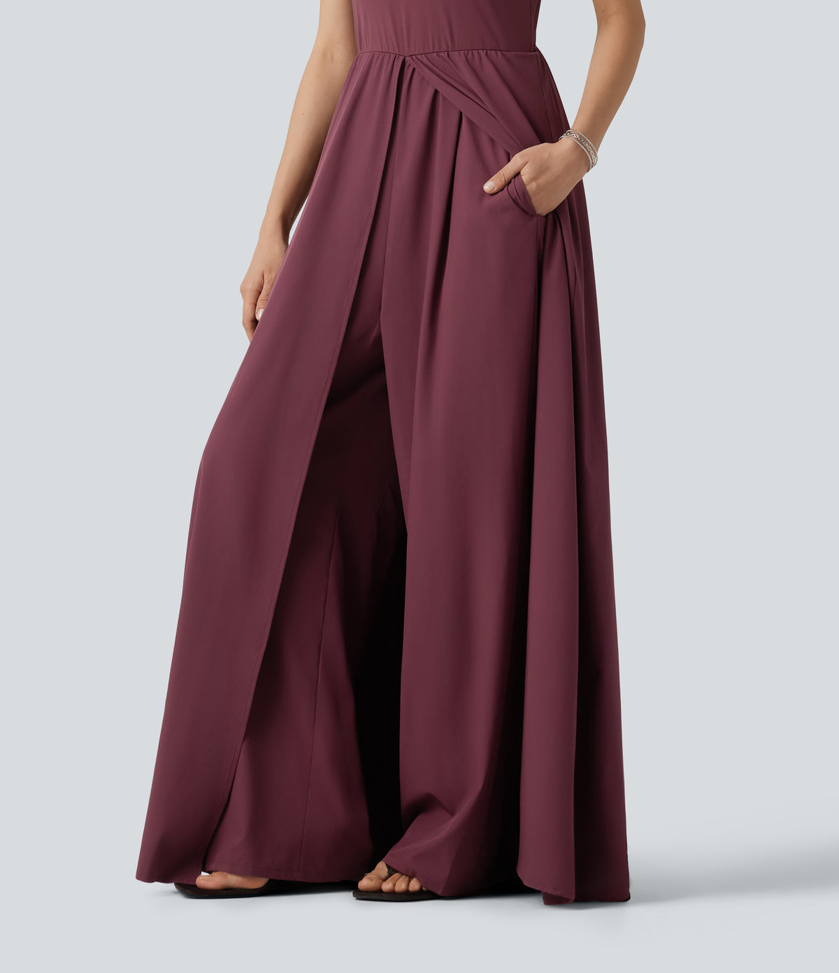 Sleeveless Quick Dry Jumpsuit with Pockets-Edition — Amaranth — view 7