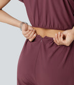 Sleeveless Quick Dry Jumpsuit with Pockets-Edition — Amaranth — view 6