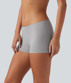 Mid Rise Lounge Smooth Boy Shorts — Steel Gray — view 2