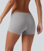 Mid Rise Lounge Smooth Boy Shorts — Steel Gray — view 3