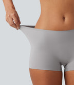 Mid Rise Lounge Smooth Boy Shorts — Steel Gray — view 5