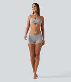 Mid Rise Lounge Smooth Boy Shorts — Steel Gray — view 6