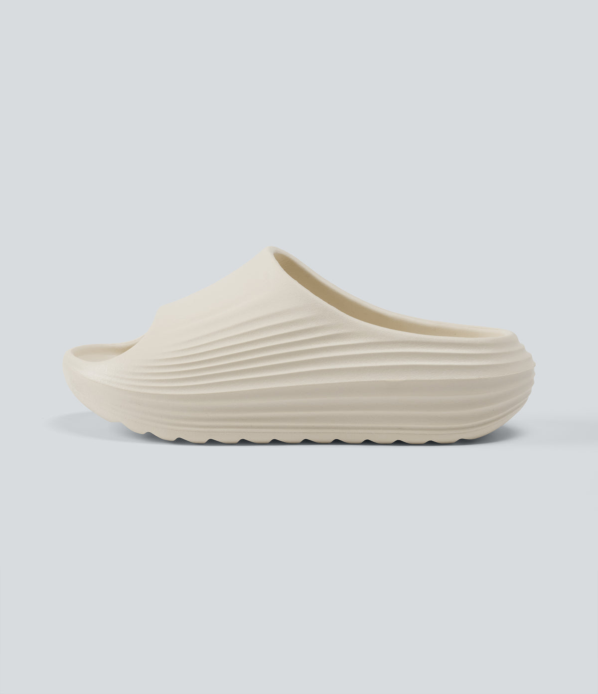 Wavy Casual Slides — Light Beige — view 2