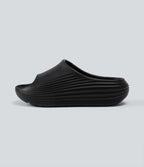 Wavy Casual Slides — Black — additional view