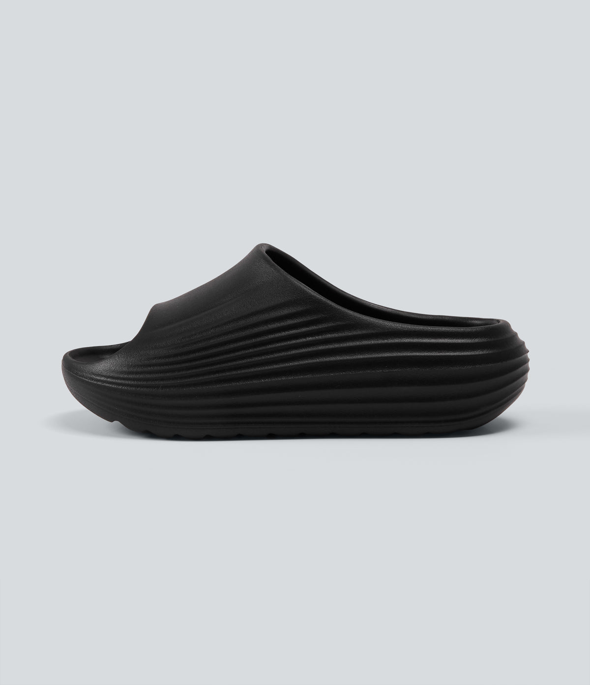 Wavy Casual Slides — Black — additional view