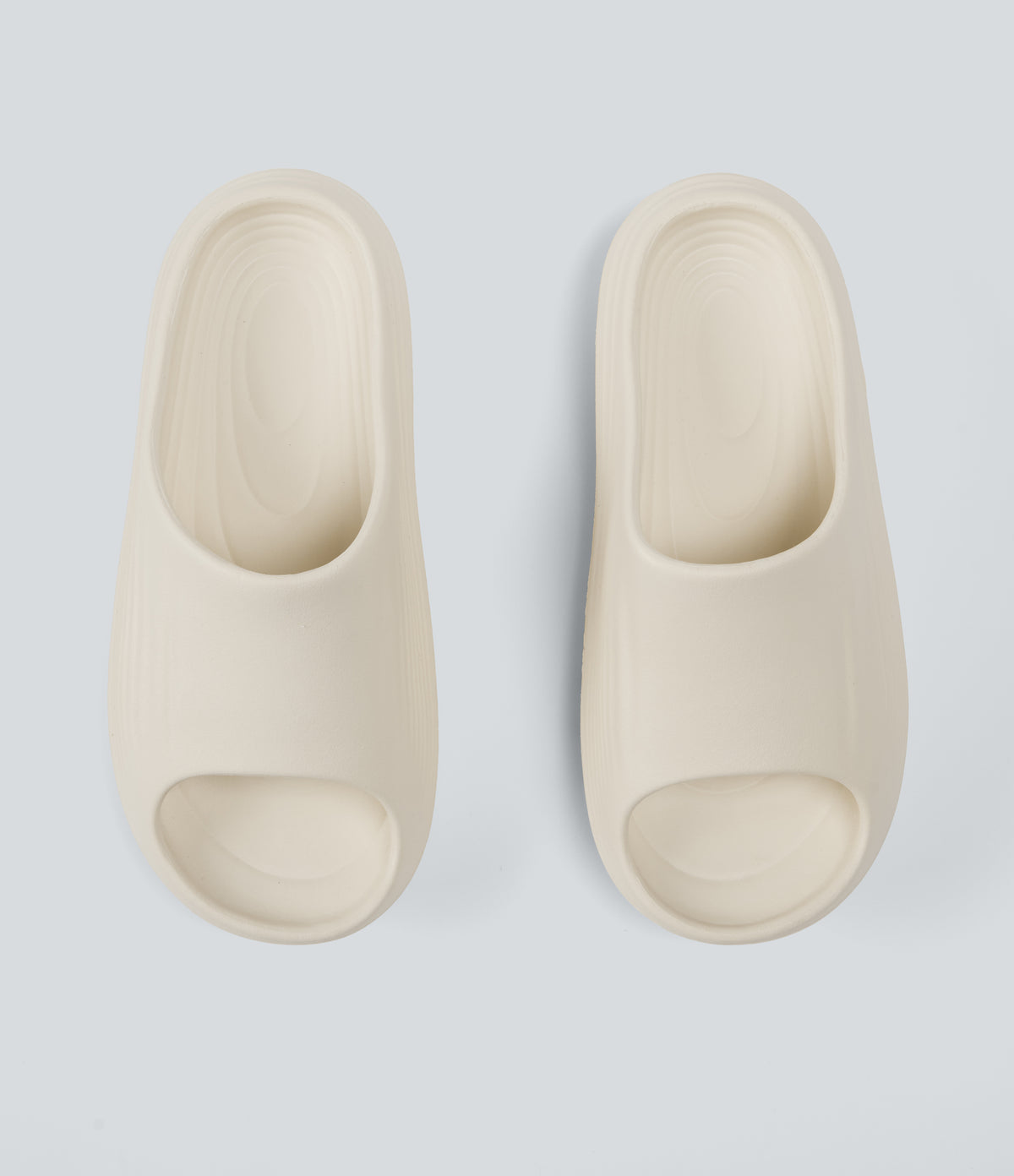 Wavy Casual Slides — Light Beige — view 1