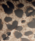 Tie-front Shirred Leopard Mesh Casual Slip Baggy Jumpsuit with Pockets — Gold Leopard Print — view 7