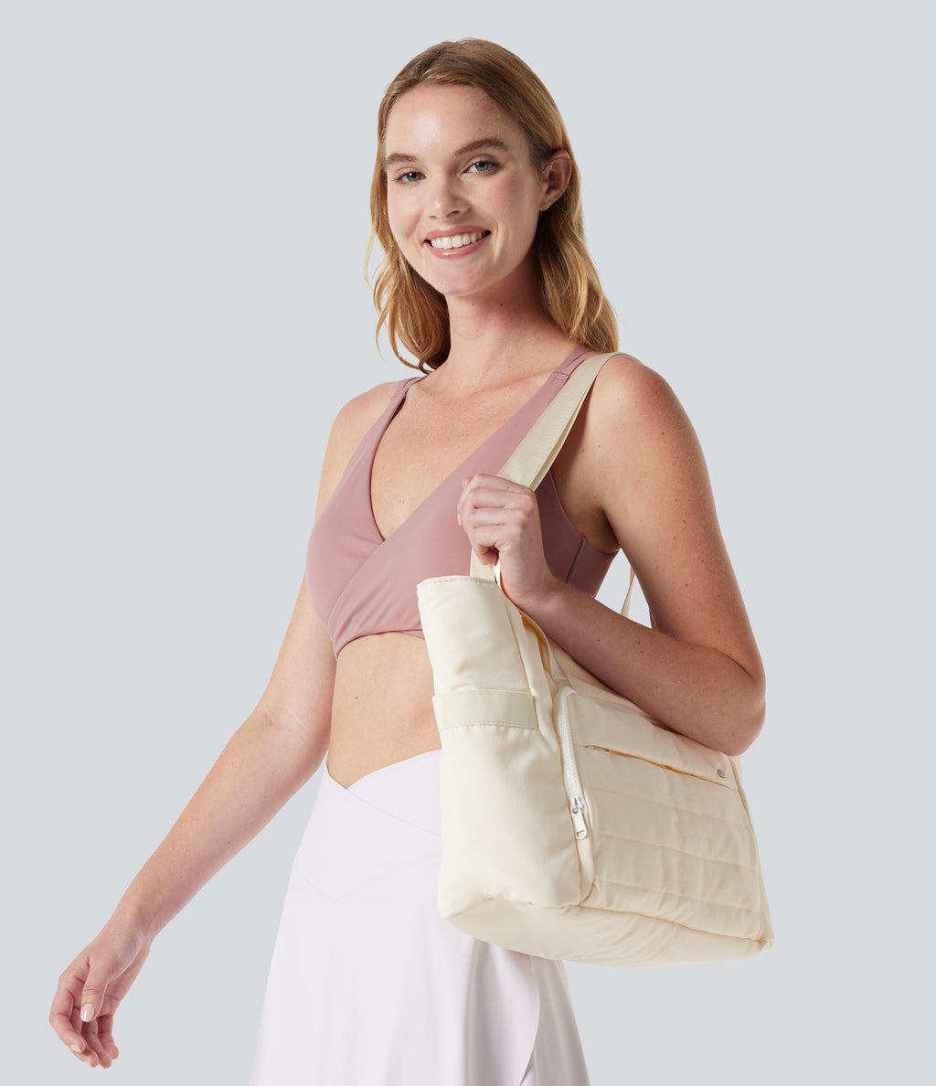 One Shoulder Large Capacity Tote Bag — Sea Pearl — view 2