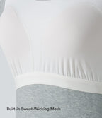 Cotton Jersey Off-Shoulder Removable Straps Half Sleeve Built-in Bra Casual T-Shirt B-DD Cups — Urban Mist — view 6