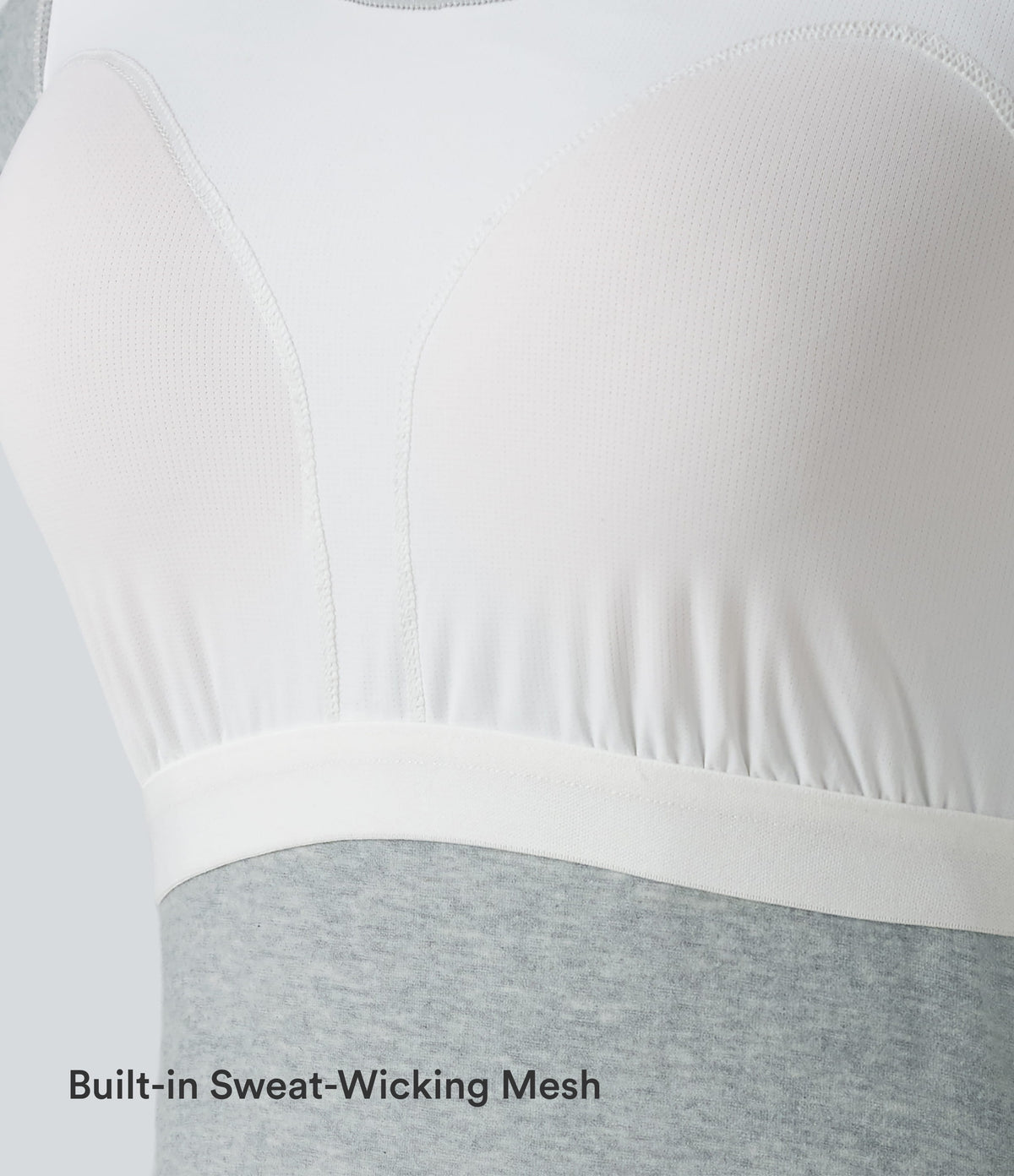 Cotton Jersey Off-Shoulder Removable Straps Half Sleeve Built-in Bra Casual T-Shirt B-DD Cups — Urban Mist — view 6