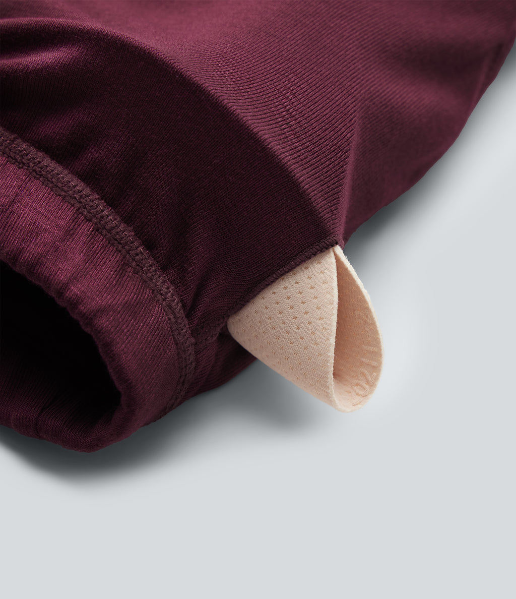 Ribbed Halter Cowl Neck Backless Built-in Bra Mini Casual Dress — Maroon Banner — view 8