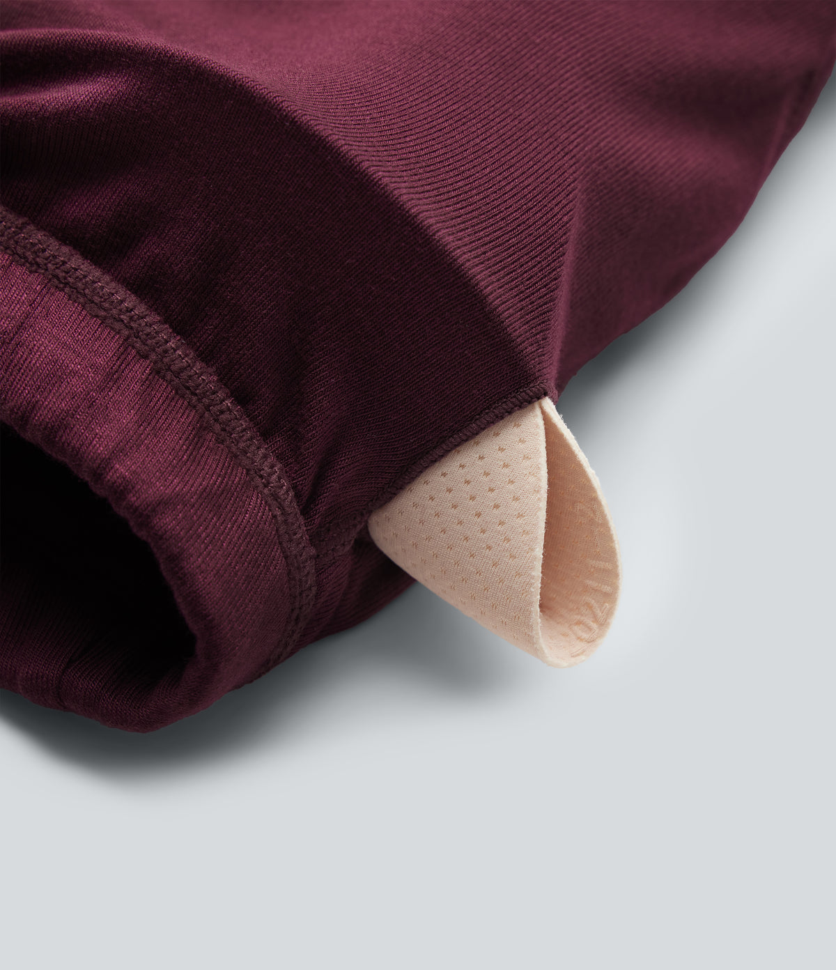 Ribbed Halter Cowl Neck Backless Built-in Bra Mini Casual Dress — Maroon Banner — view 8