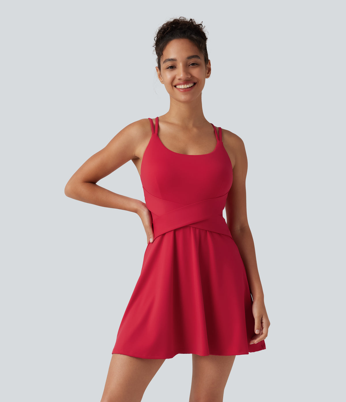 Airy Built-in Bra 2-in-1 InstantCool Mini Tennis Active Dress with Pockets-Edition — Toreador — view 2