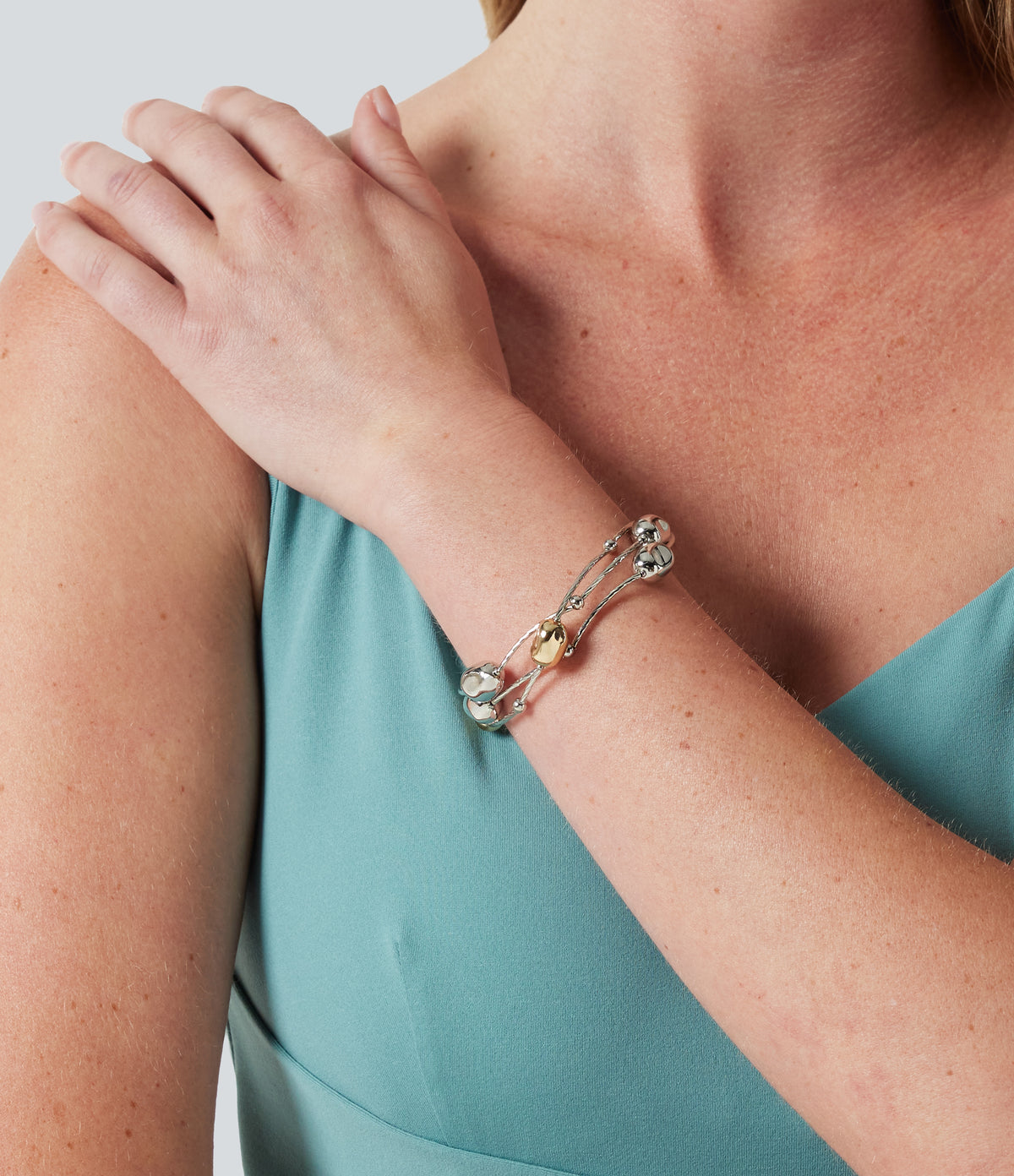 Beaded Bracelet — Silver — additional view