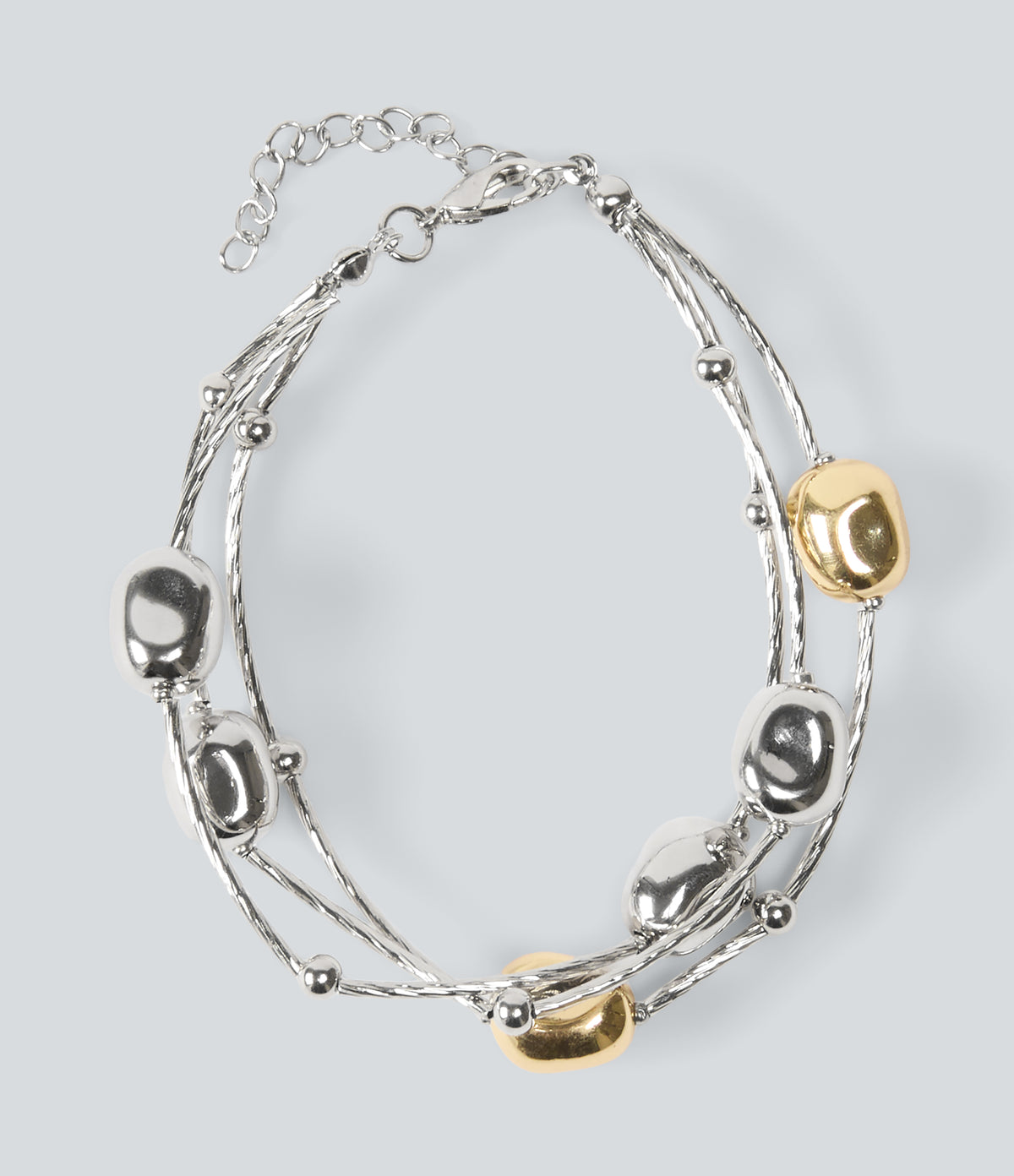 Beaded Bracelet — Silver — view 4