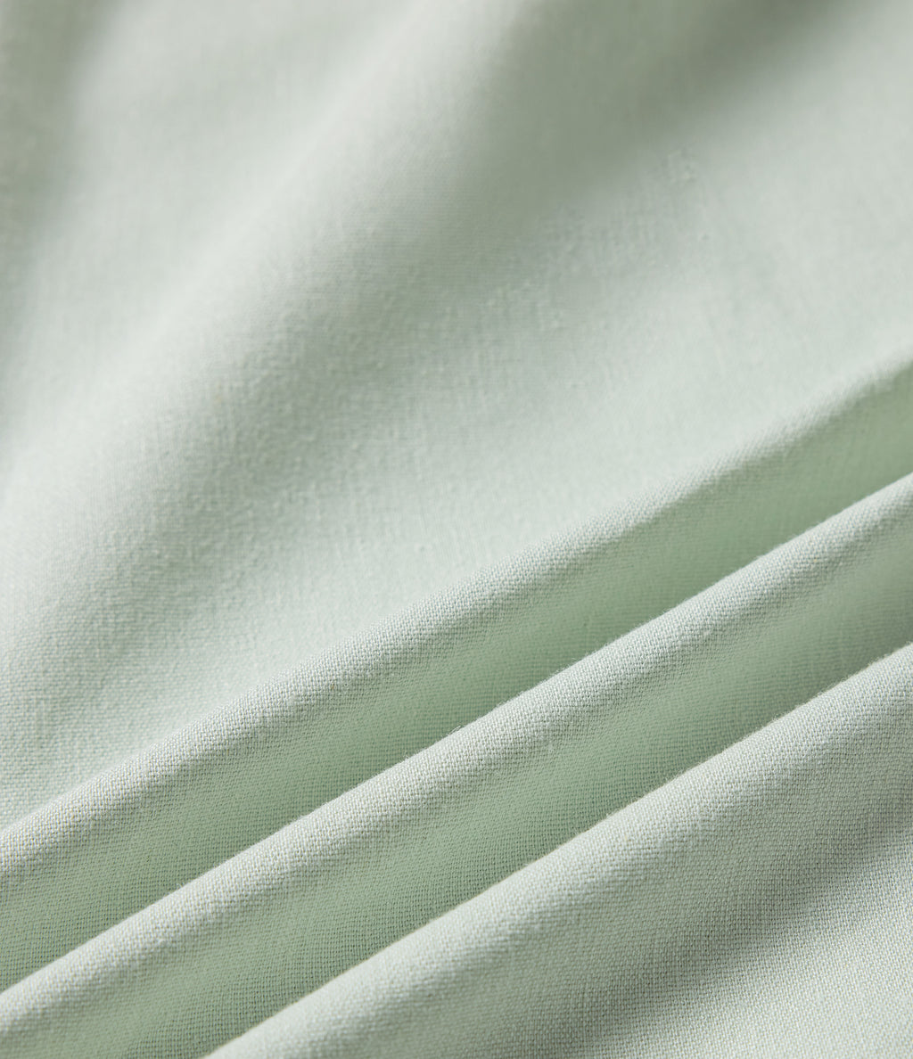 Round Neck Sleeveless Cotton Linen Mini Casual Dress with Pockets — Pale Aqua — view 7