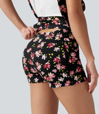 Built-in Bra 2-in-1 Ditsy Floral Mini Dance Active Dress with Pockets-Edition — Tropic Petals — view 7