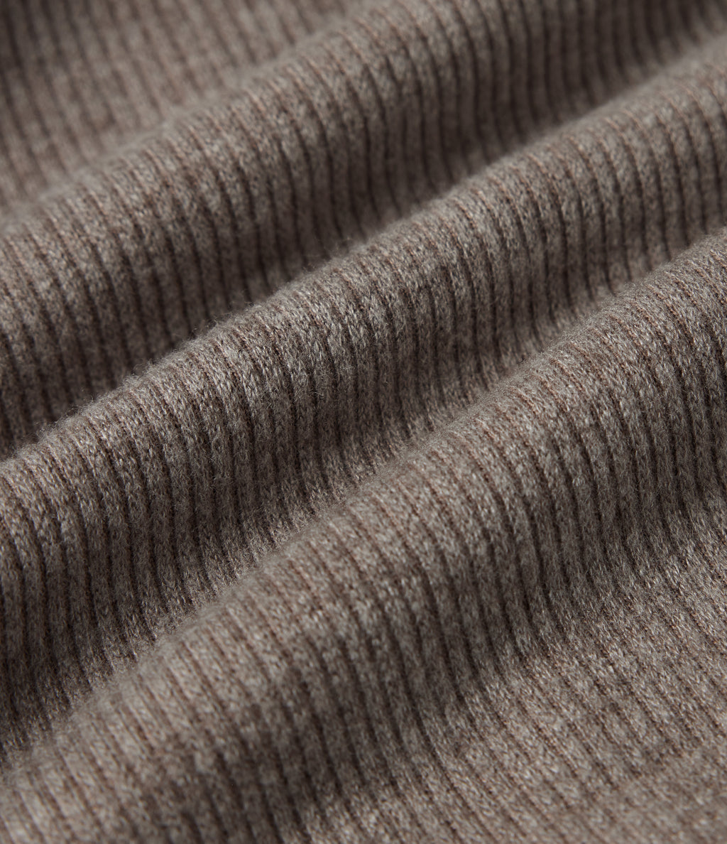 Ribbed High Waisted Tummy Control Drawstring Side Stripe Baggy Casual Trousers with Pockets — Taupe Stripe — view 7