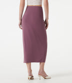 High Waisted Ruched Bodycon Midi Casual Skirt — Tulipwood — view 2