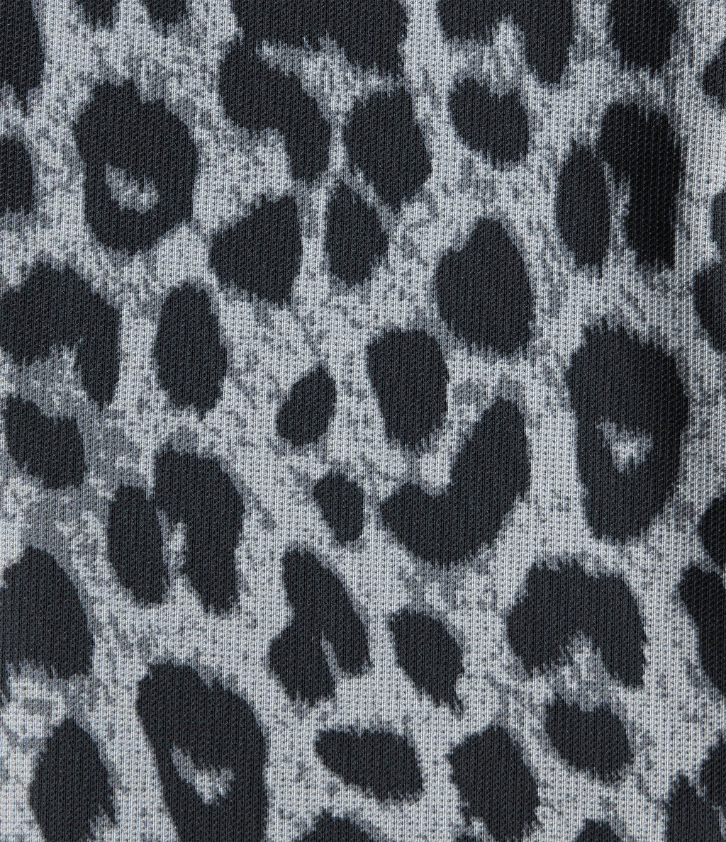 High Waisted Leopard Waffle Flare Casual Trousers with Pockets — Frosted Panther — view 8