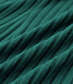 Ribbed Knit Henley Neck Long Sleeve Flowy Midi Casual Dress — Mottled Greenlake — view 8