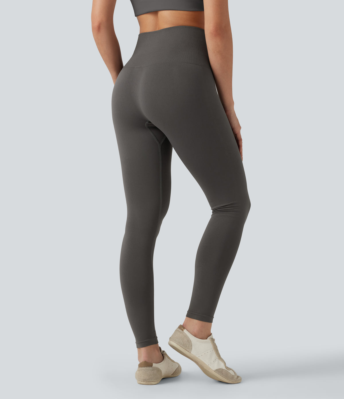 OneForm Seamless Flow High Waisted Skinny Casual Leggings — Dark Core — view 2