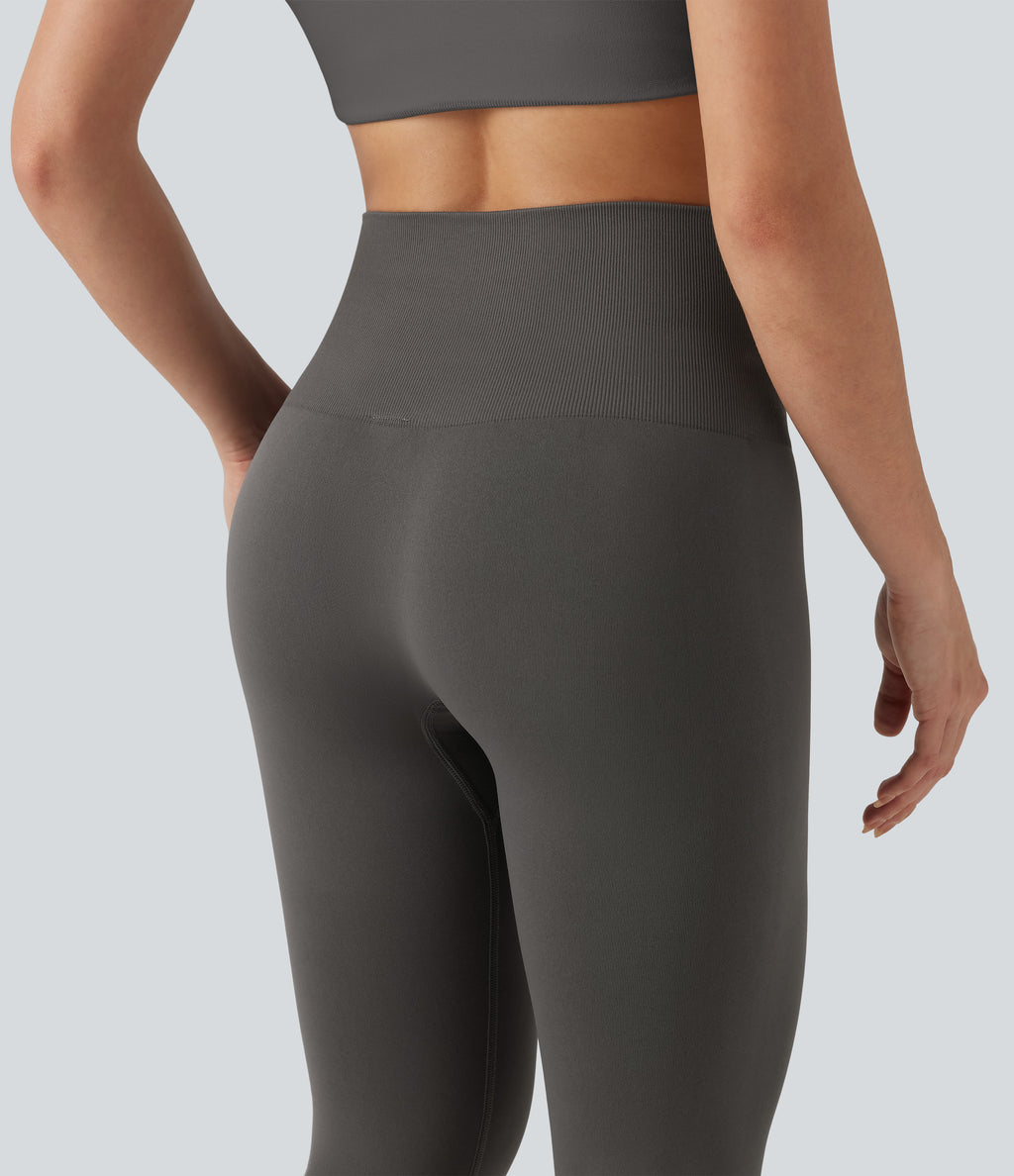 OneForm Seamless Flow High Waisted Skinny Casual Leggings — Dark Core — view 5
