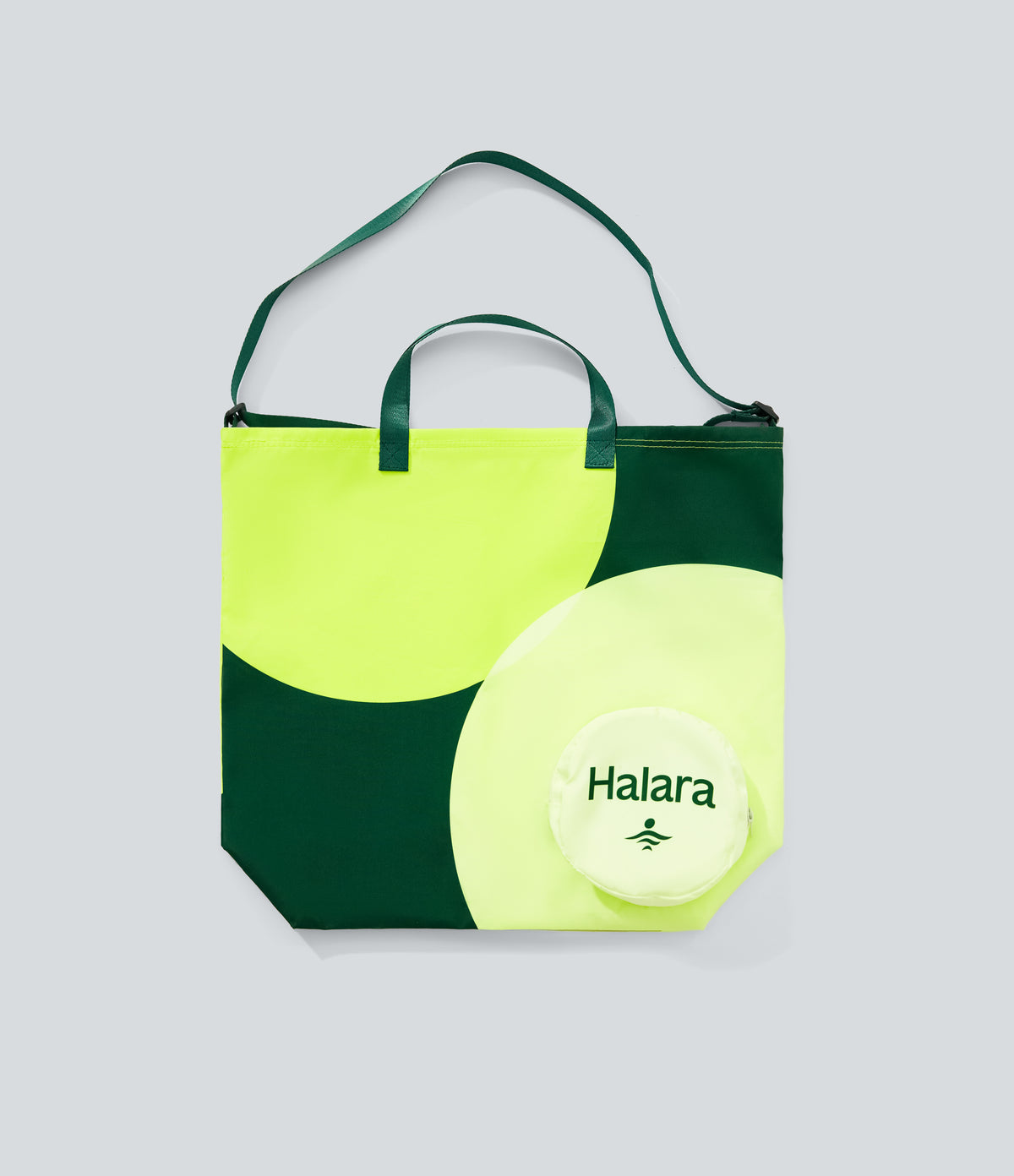 Geometric Print One Shoulder Casual Tote Bag — Bud Glow Green — view 1