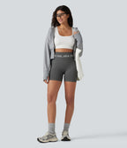 Hooded Raglan Long Sleeve Thumb Hole Casual Sweatshirt — Secret Spaces — view 7