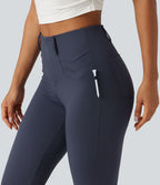 High Waisted InstantCool Quick Dry Flare Golf Trousers with Pockets-UPF50+ — Mood Indigo — view 4