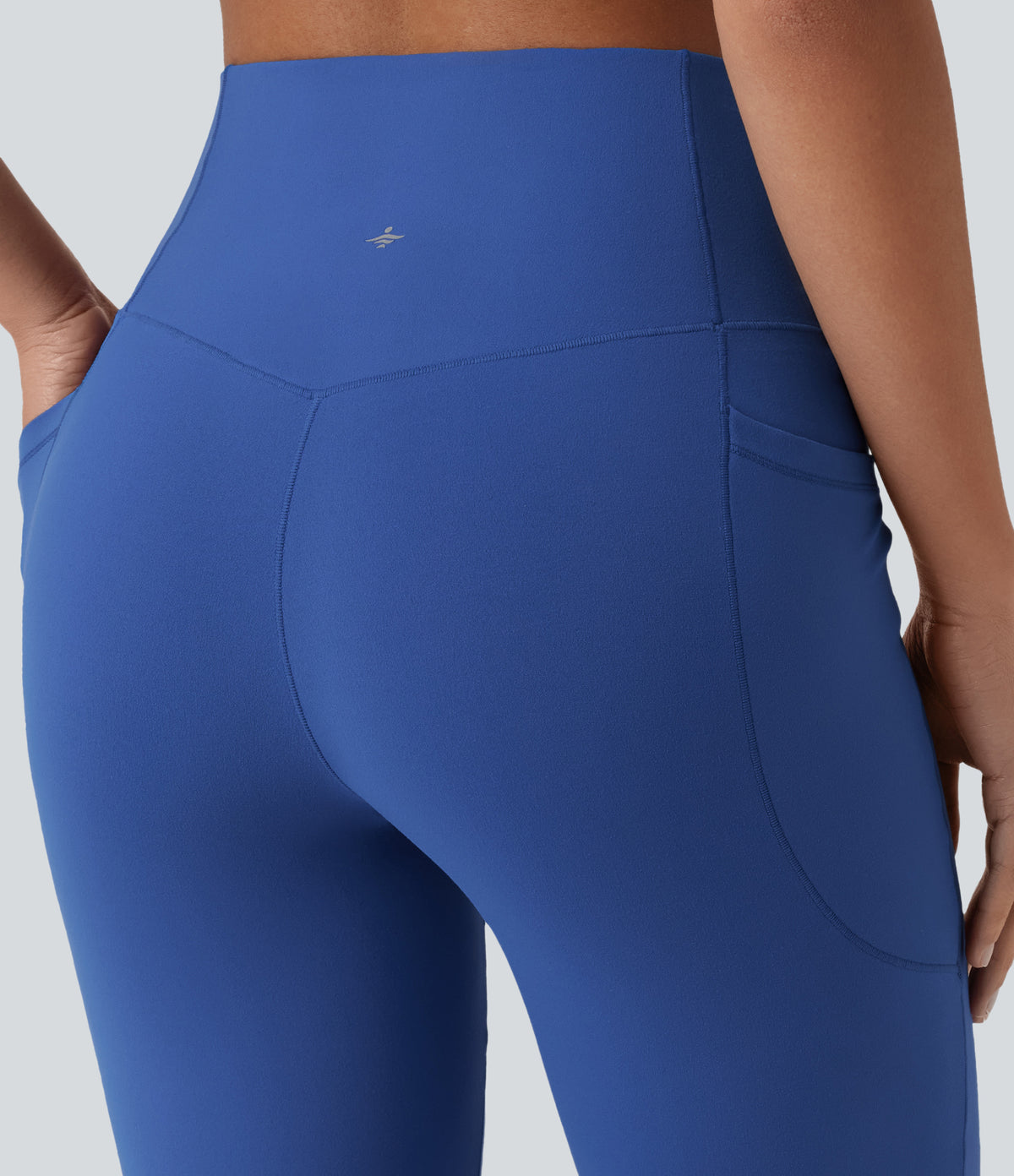 Plus Size High Waisted Tummy Control Dance Balloon Joggers with Pockets — Beaucoup Blue — view 5
